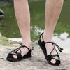 Sandalias de verano para hombre, zapatos casuales de cuero genuino para hombre, sandalias de cuero para hombre para exteriores, zapatos de playa para hombre, zapatos romanos para hombre