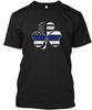 Thin Blue Line St Patricks Day Clover Police T-Shirt Made In USA Size S To 5XL