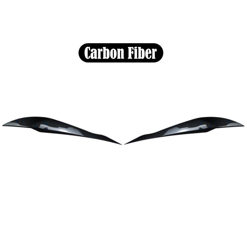 1 Pair Headlight Eye Lid Cover For BMW F30 2013-2018 Gloss ABS Headlight Eyebrow Eyelid Decoration Styling Sticker Carbon Fiber
