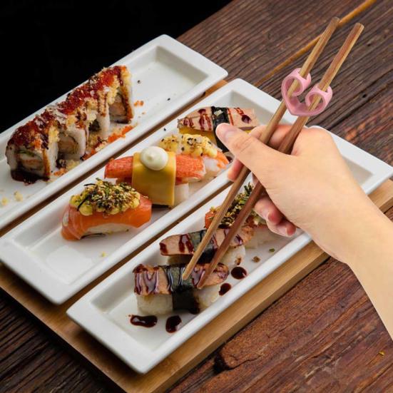 2Pcs Reusable Training Chopstick Helpers for Beginners Replaceable Practice Chopsticks Non-Slip Connector Trainer Learner Gift for Adults Kids