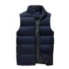 Autumn and Winter New Men's Casual Vest Stand-up Collar Solid Color Cotton Vest Men's Vest Jacket