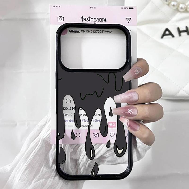 Pink Ice Cream Fluttering Phone Case For iPhone 17 Air 16 Pro Max 15 14 13 12 11 XS 8 7Plus Candy Color Clear Hard Cover Fundas