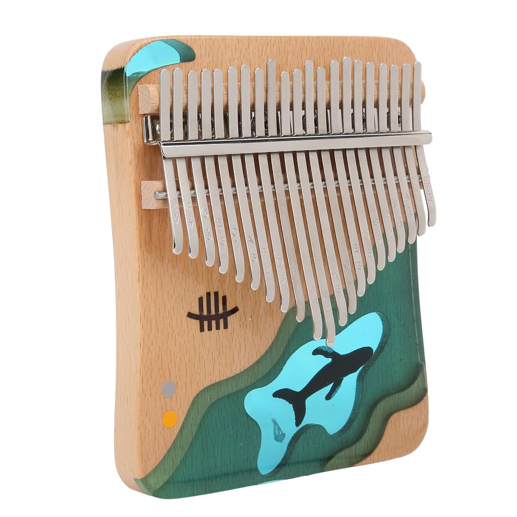 Thumb Piano Kalimba 17 Keys Portable Finger Instrument Kit Set with Tune Hammer Gift