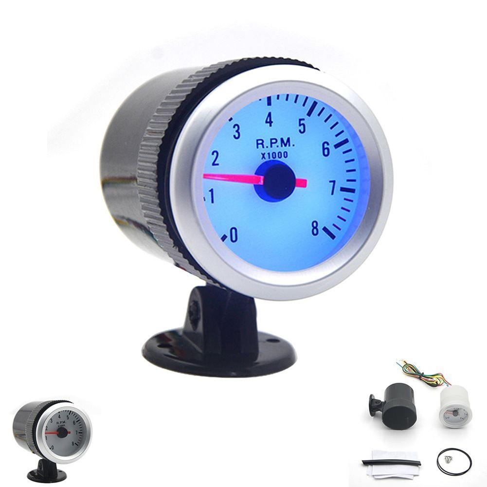 

2 52mm Car Engine Rev Counter 12V Tachometer Pointer Gauge Meter 0-8000RPM