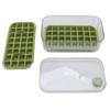 Ice Cubes Tray Easy Release 64 Grids Large Capacity 2 Layer Ice Maker Mould with Lid Bin Scoop for Cocktail Coffee
