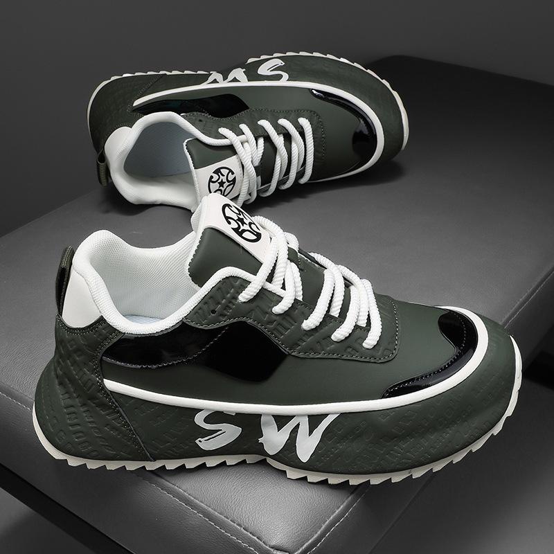 

Men s Shoes for Spring New Thick Sole Enhancement Trendy Versatile Sports Thick Sole Light Luxury Internet Celebrity Dad Fashion Shoes 44