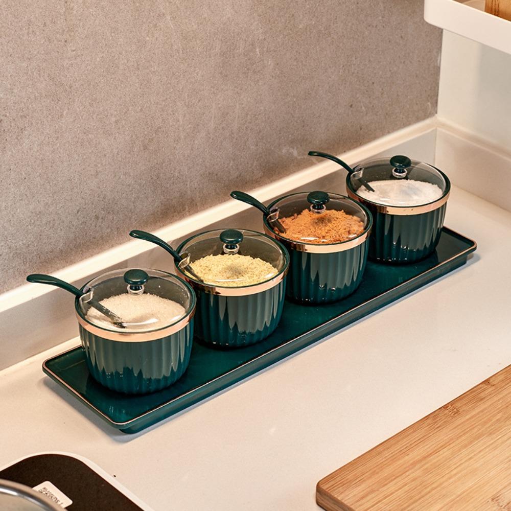 Herbs Organizer Seasoning Can Pepper Sugar Container Seasoning  Storage Box Condiment Bottles
