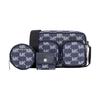 Jet Set Item Logo Print Schouderband Verstelbare Crossbody Schoudertas Medium Dames Blauw