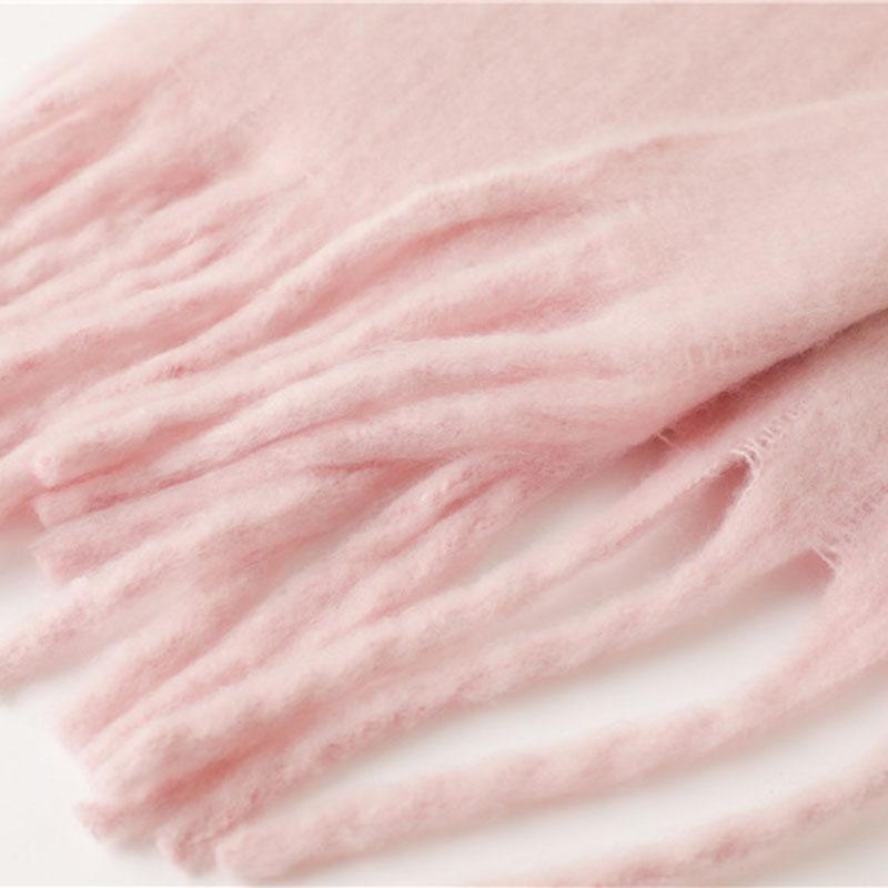 Damen Uni Schal Quaste Wickel Warmes Tuch Verdickendes Halstuch Mode Weiche Schals Für Europa Amerika Herbst Winter 240cmX38cm