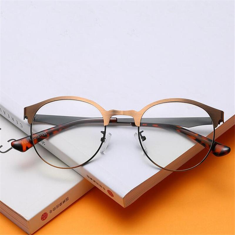 Metal Steampunk Student Prescription Eyeglasses For The Nearsighted Women Men Oval Myopia Spectacles Diopter 0 -0.5 -0.75 To -6.0