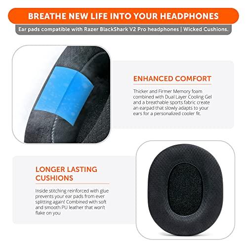 WC Freeze Blackshark - Cooling Gel Ear Pads for 2020-2022 Razer Blackshark V2 & V2 Pro (Not compatible with 2023 models) by Wicked Cushions - Improved