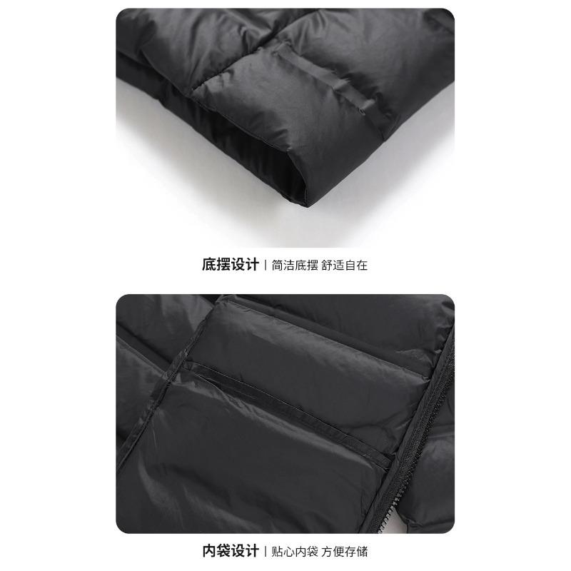 Men's stand-up collar light down jacket winter new jacket liner warm casual solid color simple youth jacket