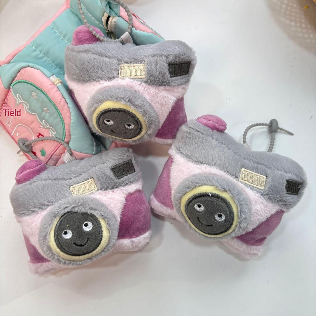 Adorable Purple Woolen Plush Camera Keychain Toy