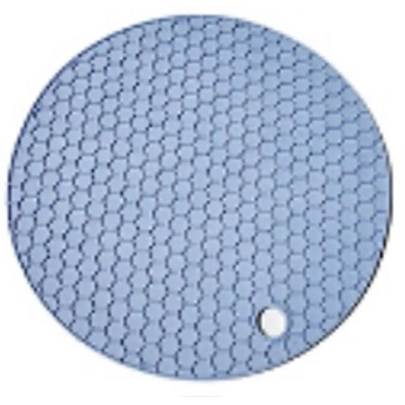 

18cm Ultrathin Silicone Mat, Heat Resistant & Oil-Proof Insulation Pad, Non-Slip Pot Holder Cup Placemat for Kitchen Dining Table Protection 17.5CM синій
