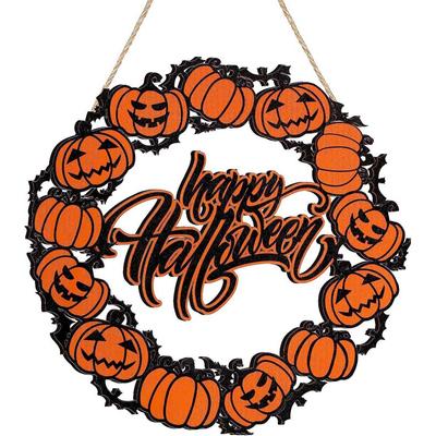 Frohes Halloween Hängeschild Kürbis Haustürschild Dekorationen Wanddeko