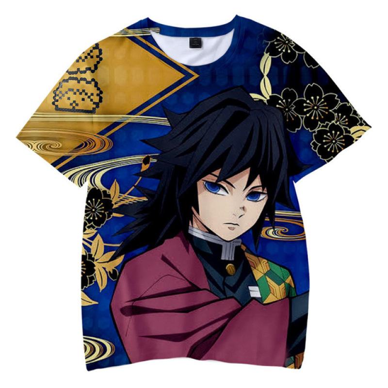 Trendy Anime T-shirt Men/Women Demon Slayer Kimetsu No Yaiba 3D Printed T-shirt Casual Tees