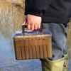 Holzgarnelen-Angelköder-Aufbewahrungsbox Verdickte Harte Tintenfischhaken-Angelköder-Organizer Leichte Gewichte Angelgerätbox