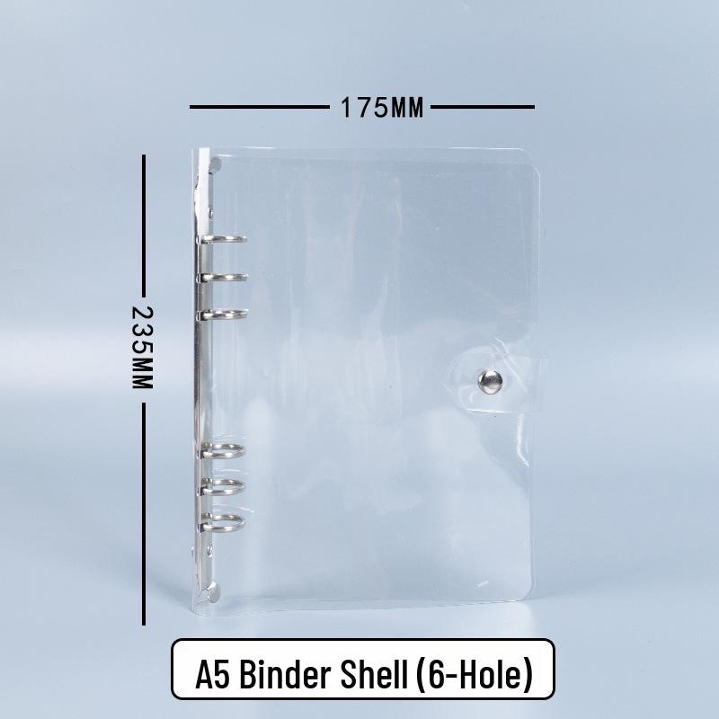 A7/A5/A6/A4/B5 Transparent PVC Planner with Ring Binder and Notebook Cover
