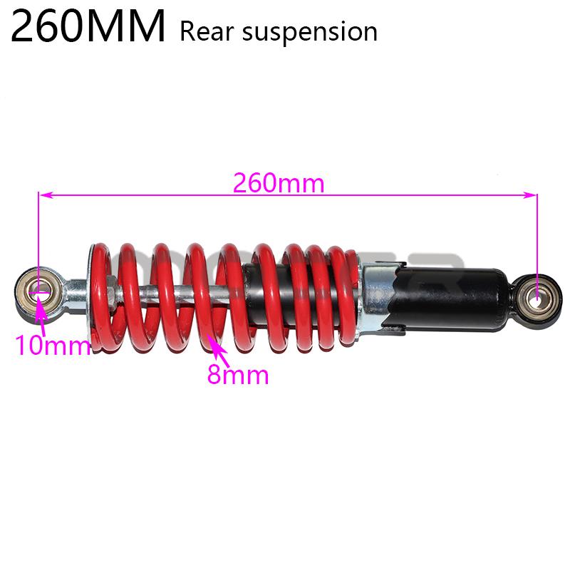 250mm260mm270mm front and rear shock absorber suspension spring For 50cc 70cc 90 110cc 125cc ATV Go Kart Buggy Pitbike Dirt Bike