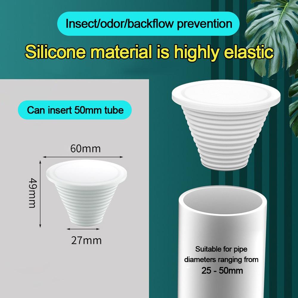 Silicone Sewer Pipe Sealing Ring Conical Shape Anti Odor Floor Drain Stopper Anti-clogging Sewer Seal Water Pipe Plug