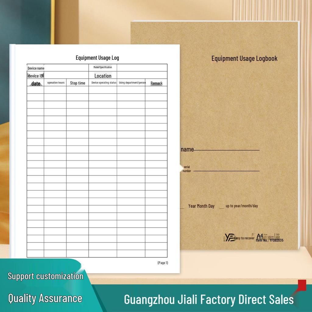 Customizable Equipment Maintenance & Operation Logbook for Workshop Machines