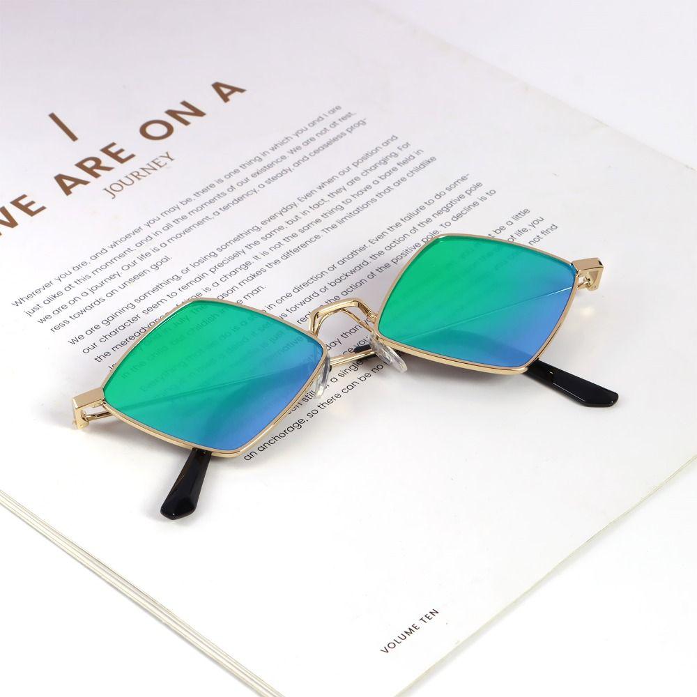Fashion Metal UV Protection Film Small Diamond Shape Sun Glasses Men's Shades Women's Sunglasses