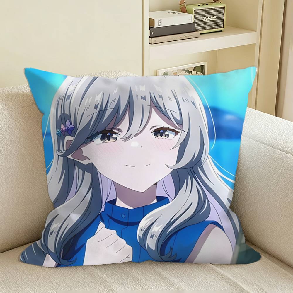 Campus Angel Sena Ajisai Watanare Square Sofa Pillow Cover Solid Color Living Room Home Decor Cushion Case