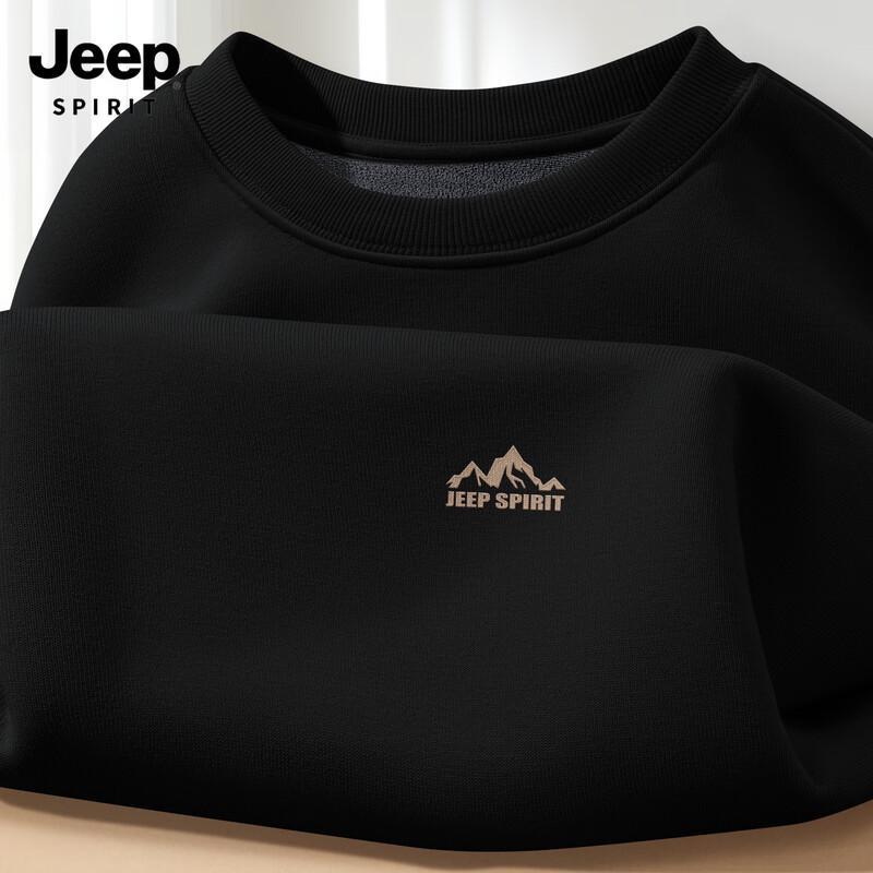 

JEEP SPIRIT Men s Loose Fit Fleece Lined Long Sleeve Sweatshirt 2XL