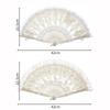 Elegant Lace Fan White Wedding Hand Fan Retro Handheld Fan  for Women