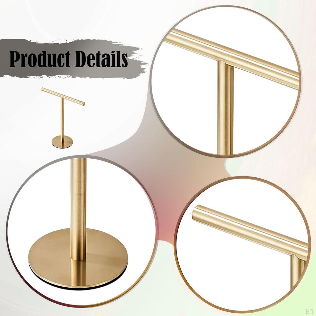 Stojak na ręczniki na blat Wieszak na biżuterię Stal nierdzewna Dekoracyjny Nowoczesny Kształt T Stojak na papier