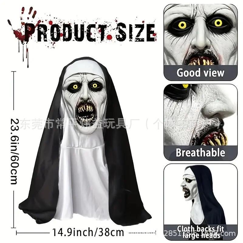 Halloween Scary Nun Witch Mask