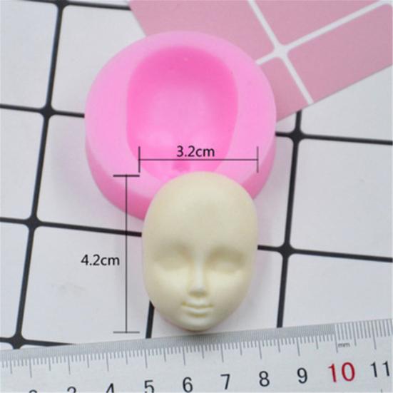 DIY Silicone Doll Head Face Mould Fondant Cake Chocolate Baking Accessories