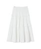 The Green Lab Tassel Frill Tiered Long Skirt [Ivory]