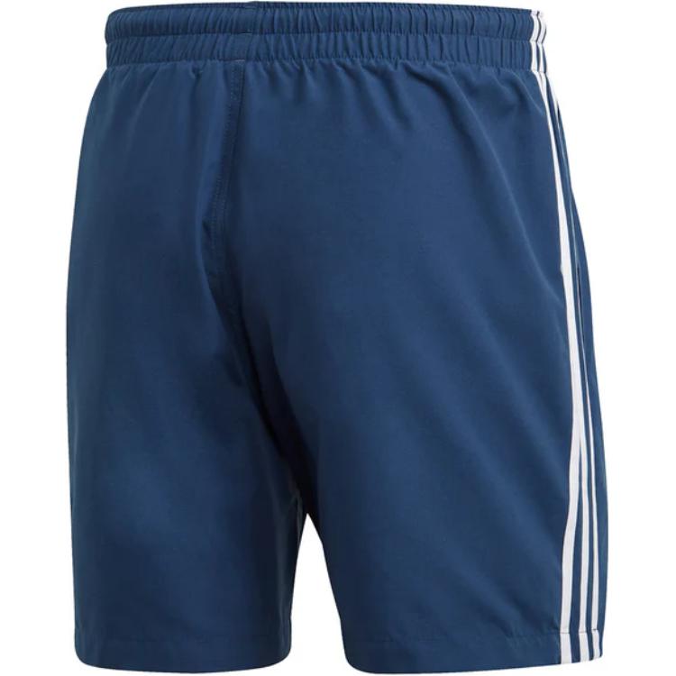 Adidas Originals 3 Stripe Swim Fashion Soft Simple Casual Swim Trunks Men Swimwear Blue FM9873