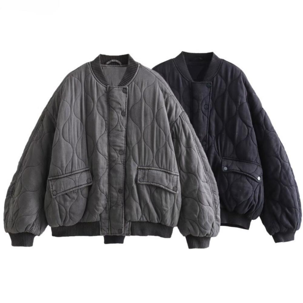 Autumn and Winter New Women's Lazy Style Fashionable Loose Washed Cotton Pilot Cotton Jacket
