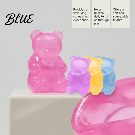 Anti-stress Gadget Bear Shape Stress Relief Toy Soft Elastic Sensory Fidget High Density