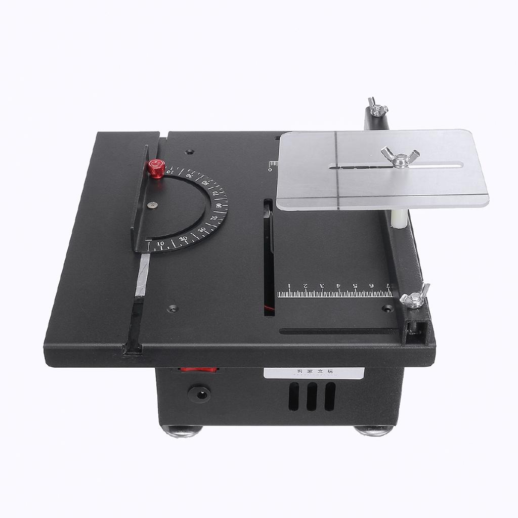 Table Saw Handmade Woodworking Bench Saw Multifunction Cutter DIY Crafts Cutting Tool Machine + Circular Saw Blade 100W