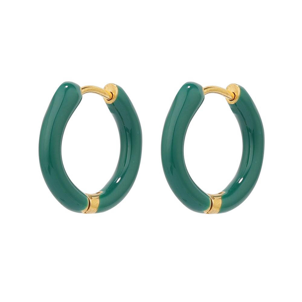 1 Pair Stainless Steel Candy Color Enamel Hoop Earrings Women Kids Earrings Gifts Fashion Children Jewelry Huggie Wholesale