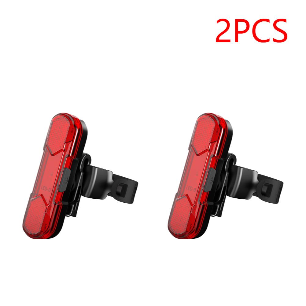 1-3PCS Bike Rear Tail Light USB Rechargeable Red/Blue/White LED Bicycle Seatpost Taillight For Night Riding Safety Warning Light