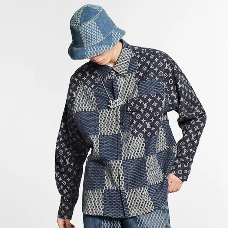 Louis Vuitton X Nigo Mngm Waves Giant Damier Flannel Shirt 1A7X96