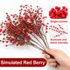 12Pcs 35/40cm Simulated Red Berry Artificial Red Berries Fruit Wedding Home Table Party Decor Christmas New Year DIY Bouquet