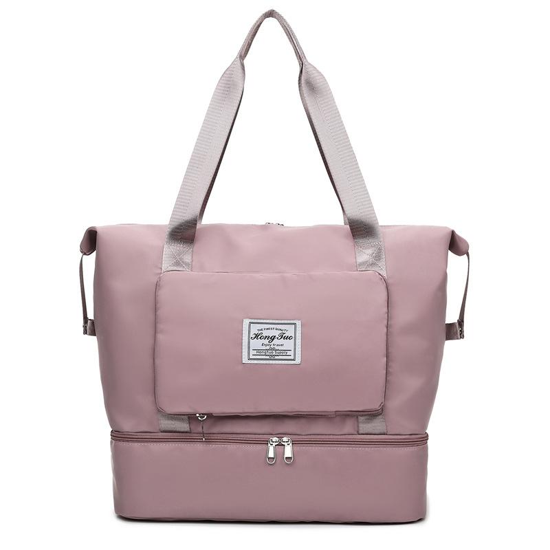Short-distance travel bag, women's large-capacity shoe compartment, waterproof fitness bag, business trip, labor waiting storage bag, travel bag.