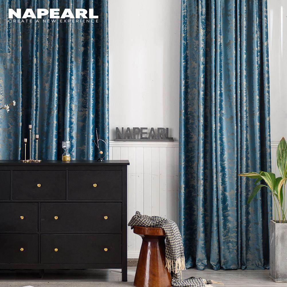 1PC NAPEARL 80% țesătură luxoasă din catifea opaca cu draperii proces de ștanțare la cald pentru dormitor sufragerie decor acasă