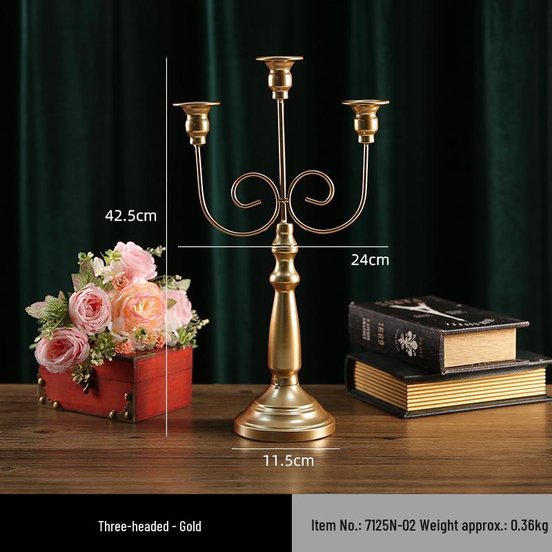 Vintage French Candelabra Ornament – Romantic European Candle Holder for Table Decor and Photo Props