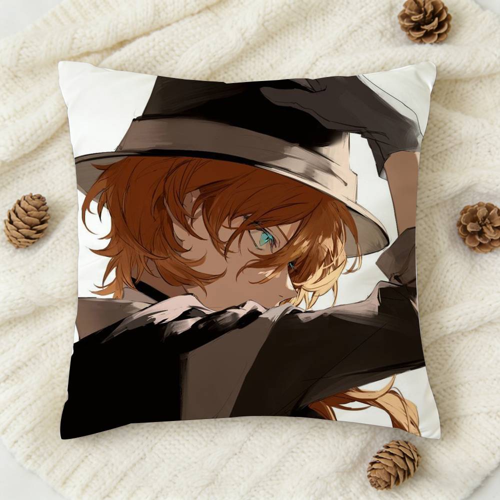 

Osamu Dazai Doublesided Printed Square Decorative Cushion Cover for Sofa Living Room Home Decor 30x30 cm