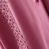 ZANZEA Women Casual Turn Down Collar 3/4 Sleeve Lace Splice Blouse