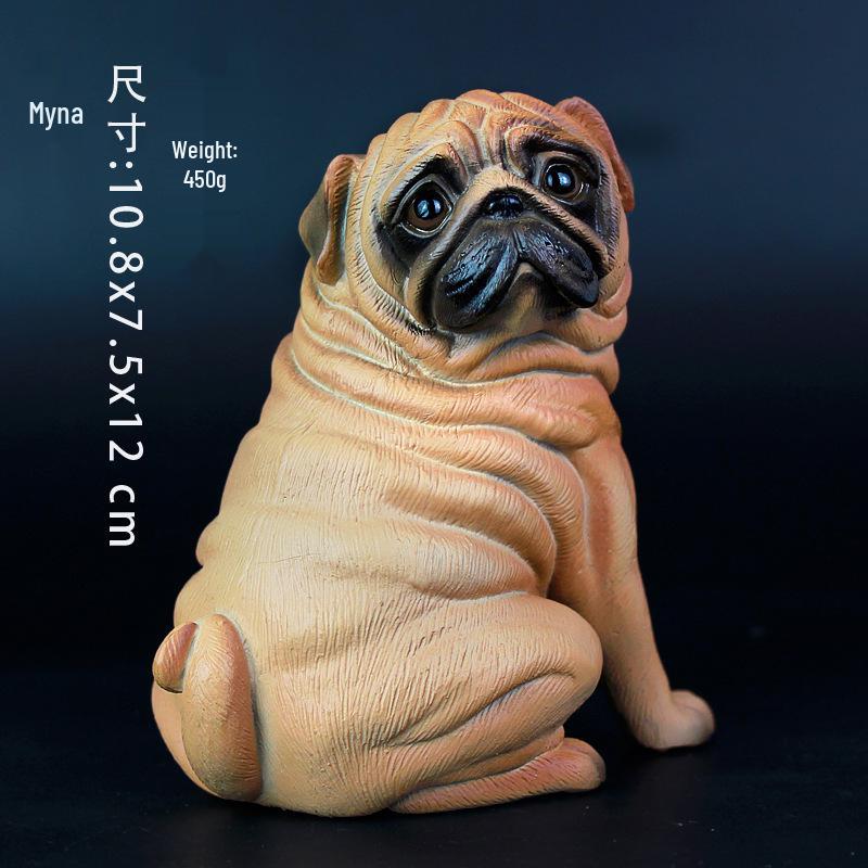 Wildlife Simulation Pug Figurine Toy for Kids