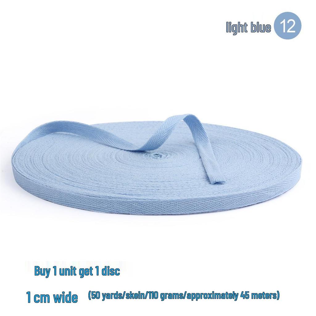 1cm Red-Purple Cotton Herringbone Tape: Festive Piping & Full-Edge Webbing