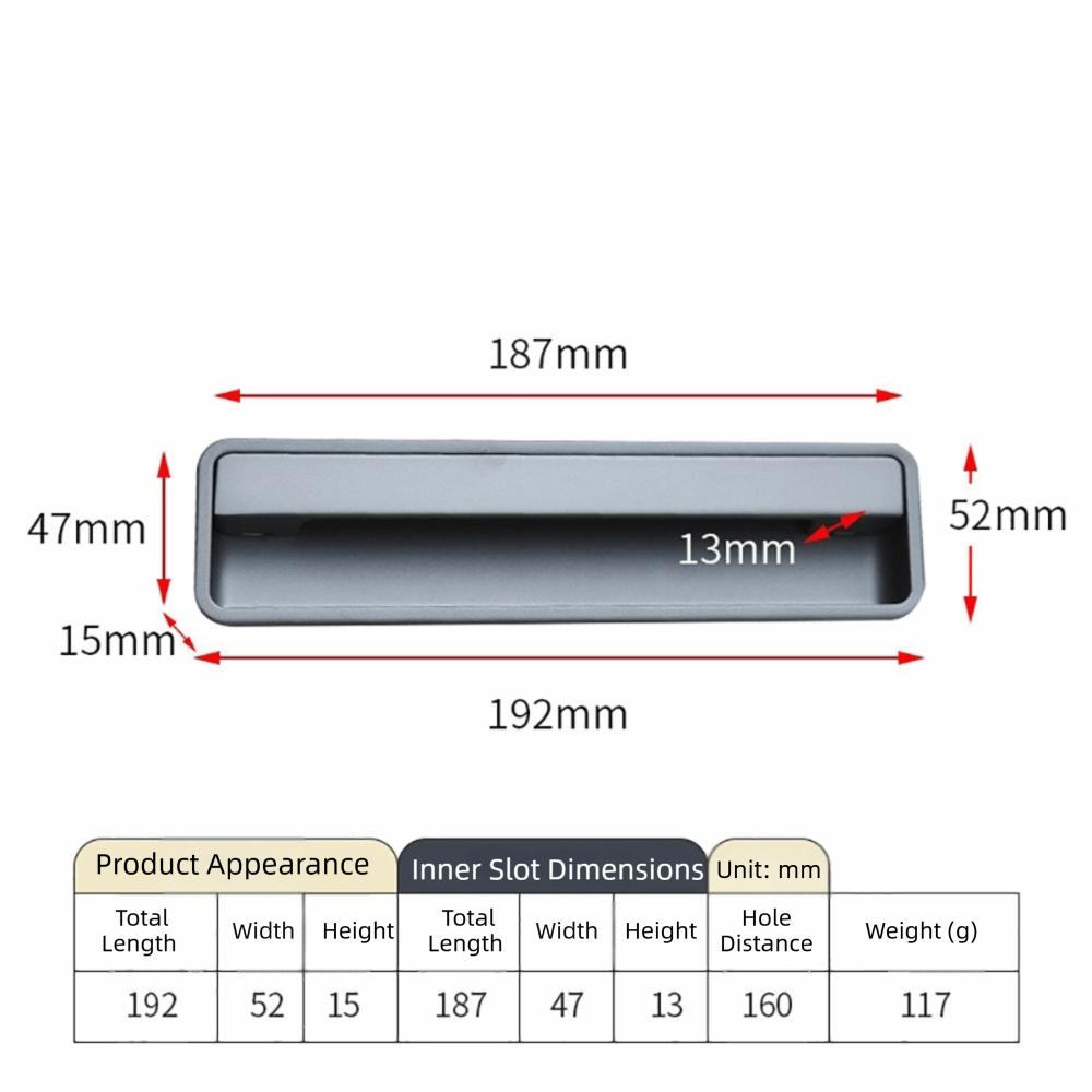 New Aluminium Alloy Recessed Door Handle Furniture Invisible Door Handlebar Hardware Embedded Door Knob Cupboard