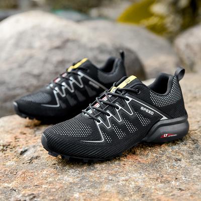 Sneakers New Mens Running Shoes Outdoor Breathable Anti-slip Wearable Lace-up Sneakers Men's Jogging Training